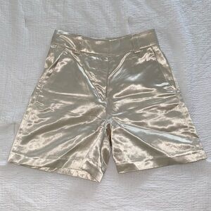 & Other Stories High Rise Satin Shorts